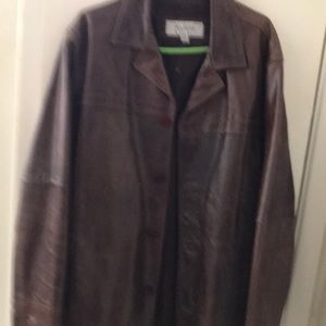 Wilson’s heavily lined leather coat/jacket